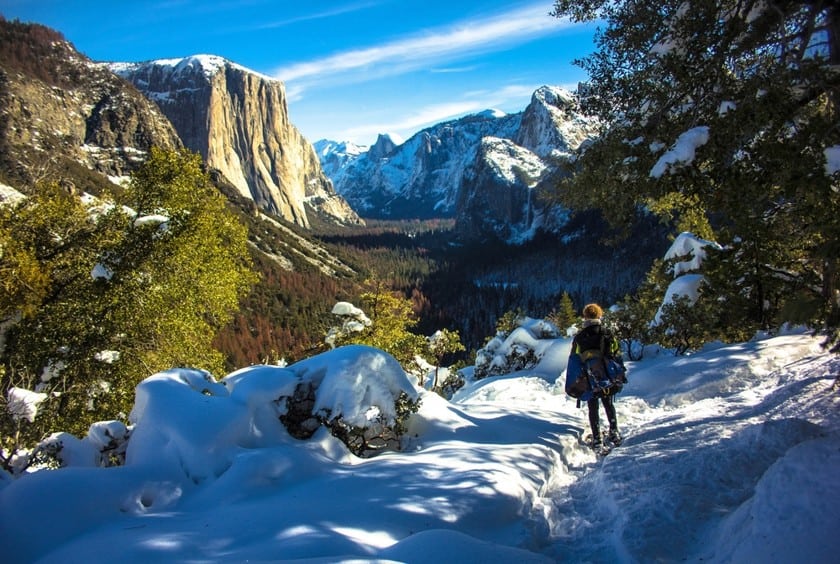 USA national parks in winter