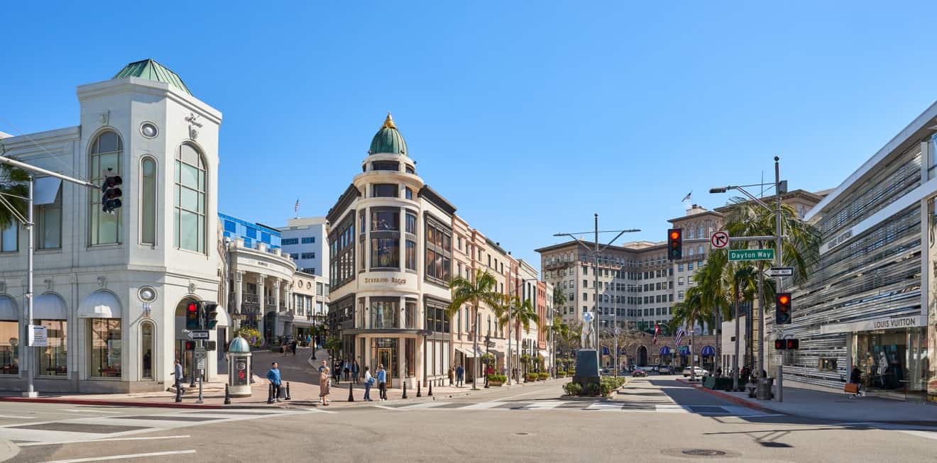 Louis Vuitton's Flagship Store At The Corner Of Rodeo Drive And