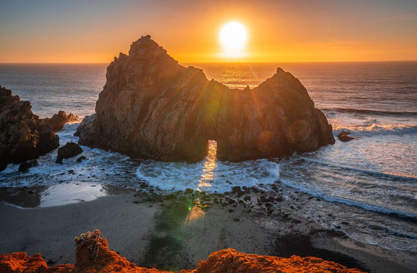 Pfeiffer Beach California Directions Hours And Entrance Fee